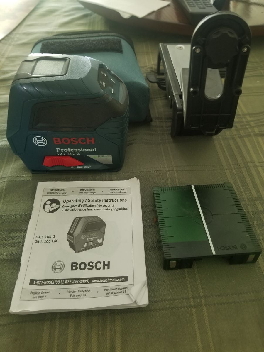 Bosch GLL 100ft Green Bean Self Leveling Cross Line Laser