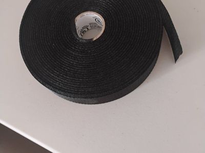 Black Woven Fabric Tape Roll - General Purpose Electrical & DIY Projects (90 ft left on roll)