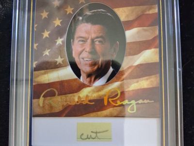 2025 A Word From POTUS Ronald Reagan Authentic Handwritten Word Cut Relic Card