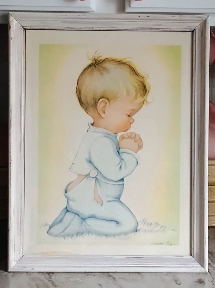 Vintage 'Child's Prayer' Framed Print