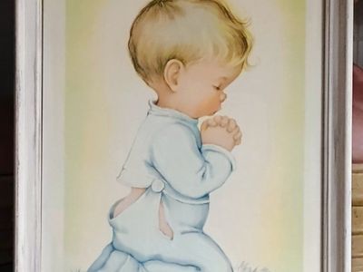 Vintage 'Child's Prayer' Framed Print