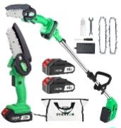 New In Box Unbranded Cordless Electric Chainsaw for High-Reach Pruning, 4-inch Height