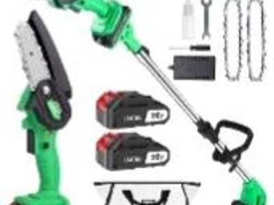 New In Box Unbranded Cordless Electric Chainsaw for High-Reach Pruning, 4-inch Height