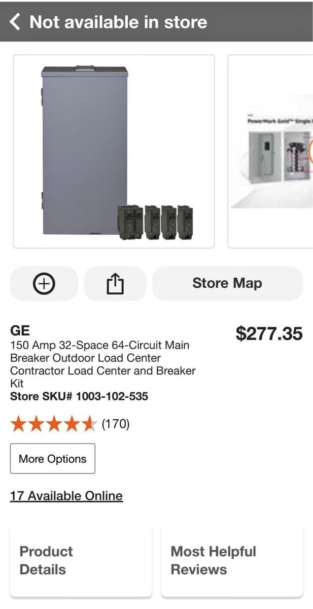 GE Main Breaker 150 amp