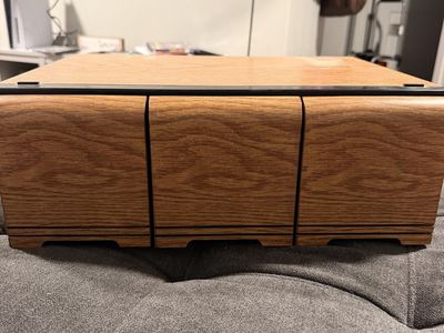 Vintage Wood Grain 3-Drawer CD Storage Cabinet