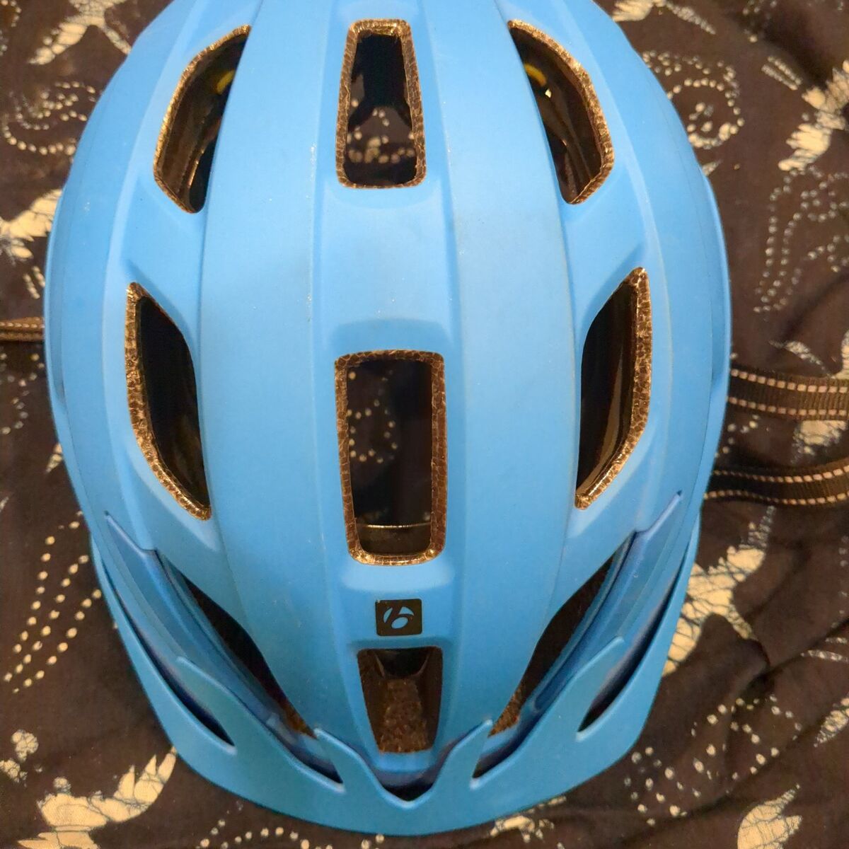 Blue Bontrager solstice bike helmet