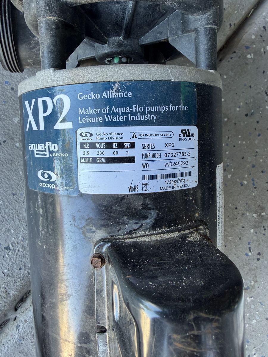 Gecko Alliance Aqua-Flo XP2 2.5 HP 230V Hot Tub/Spa Pump (Replaced by 07327783-2)