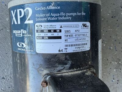 Gecko Alliance Aqua-Flo XP2 2.5 HP 230V Hot Tub/Spa Pump (Replaced by 07327783-2)
