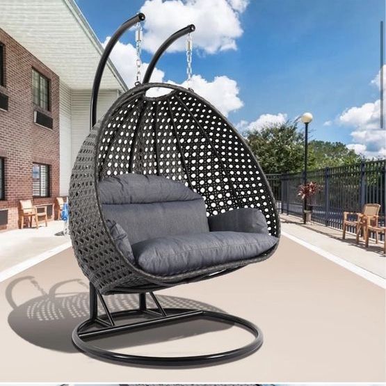 Brand new 2-Person Outdoor Egg Chair Swing, Black/Charcoal