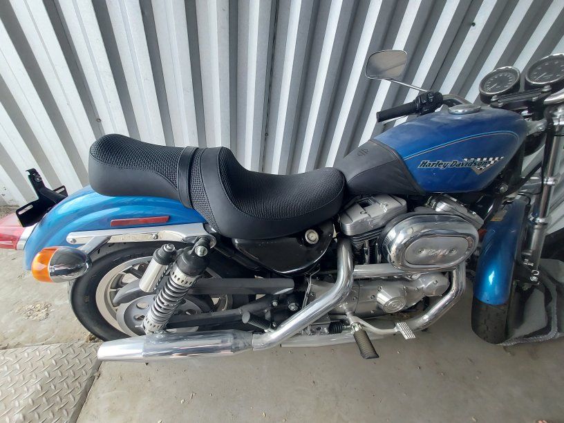 1996 harley-davidson sportster motorcycle low mileage blue