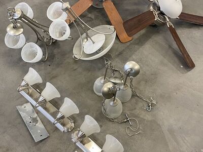 Ceiling Fans, Chandeliers, Vanity & Hanging Lights