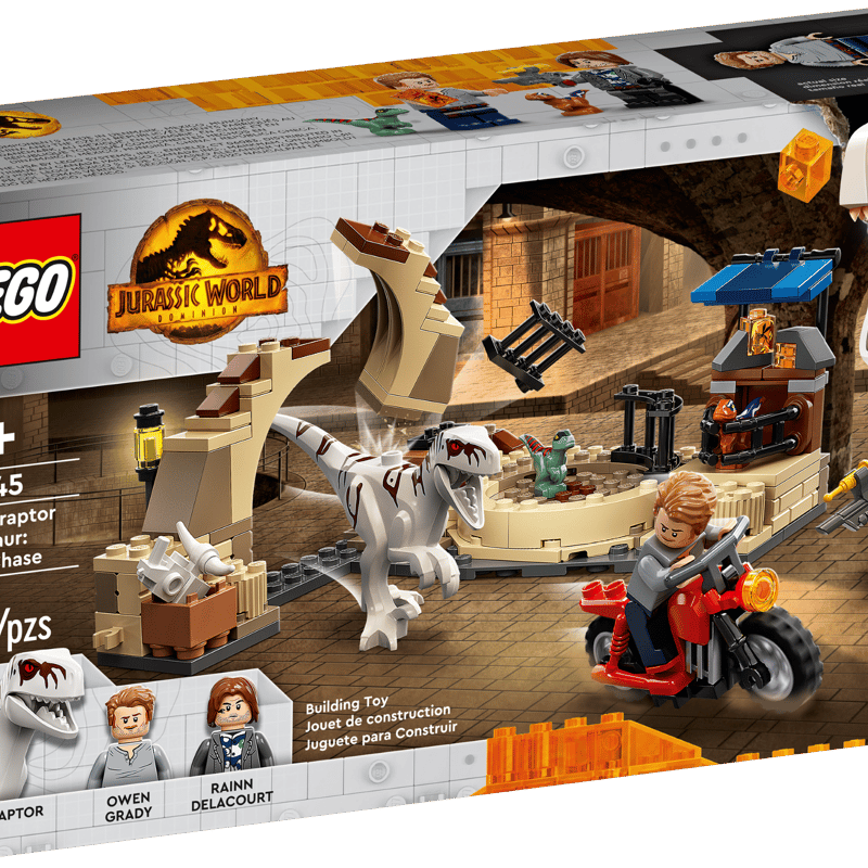 USED LEGO Jurassic World Dominion 76945 Atrociraptor Dinosaur Bike Chase Building Toy
