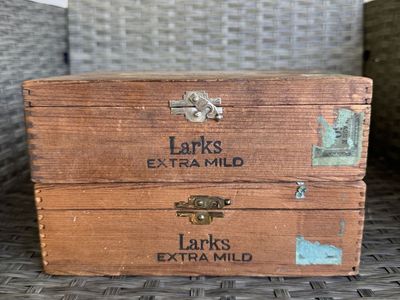 Vintage Corina Larks Extra Mild Wooden Cigar Box