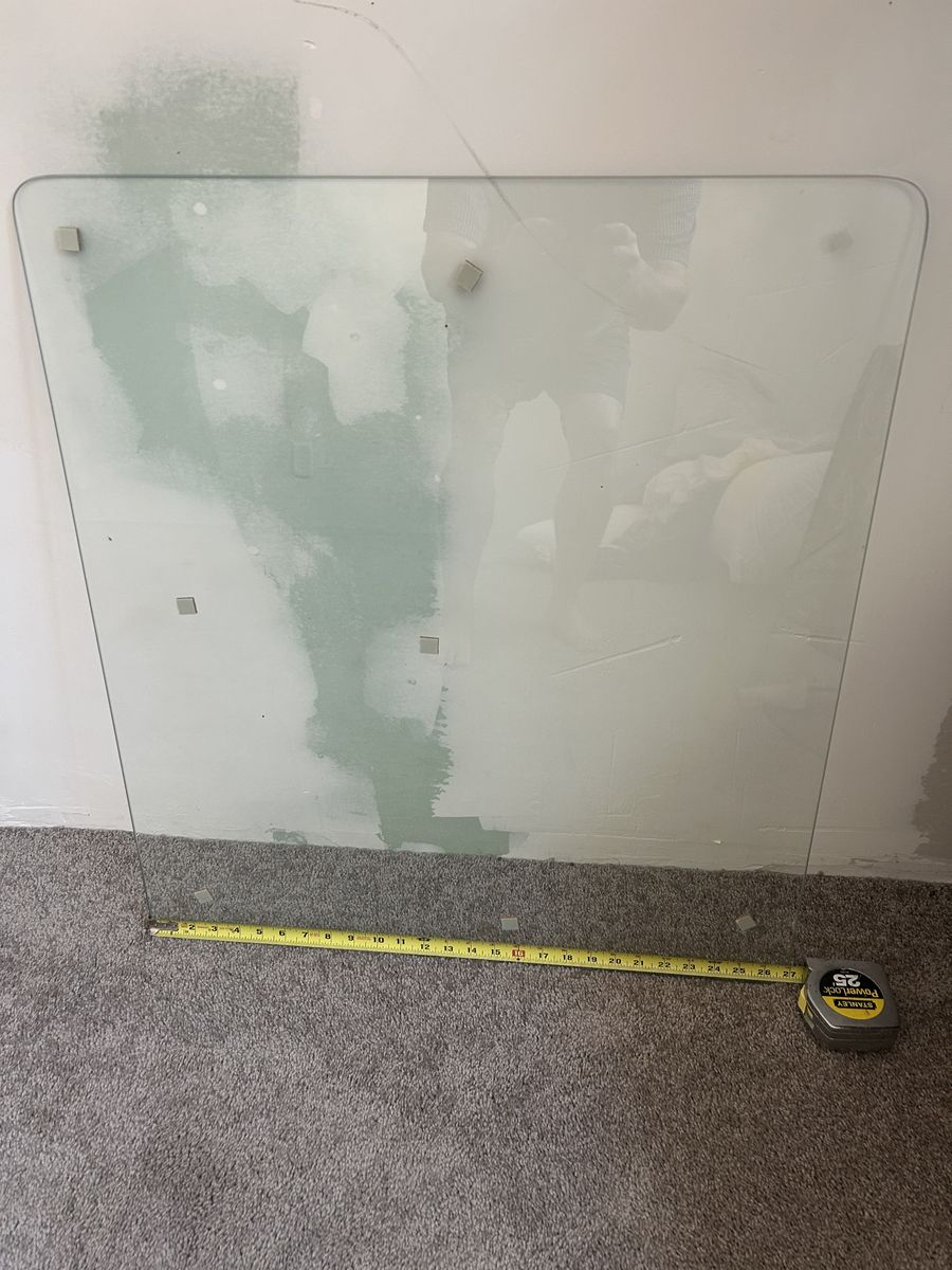 Tempered glass panel 27”x30”x1/4” NEW