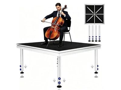 New, Portable Aluminum Stage Platform 48x48in Adjustable Height Riser, concert, weddings, recitals,