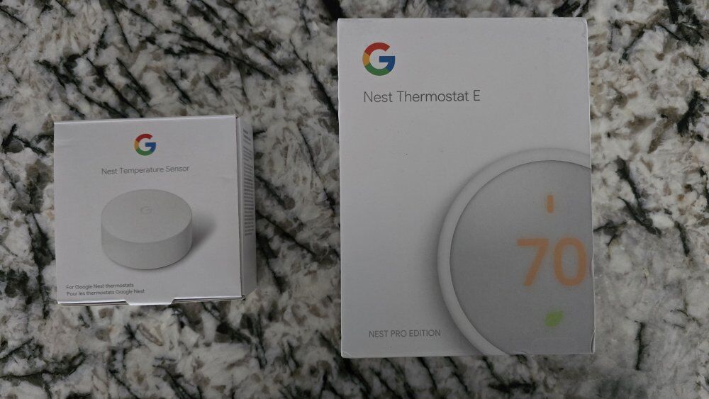 Google Nest Thermostat E + temperature sensor