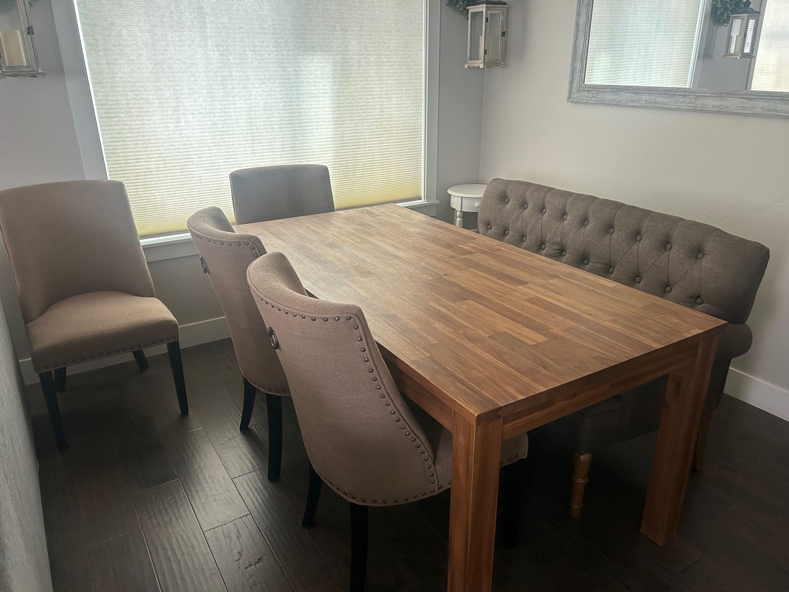 Dining Table and Chairs with Dining Bench