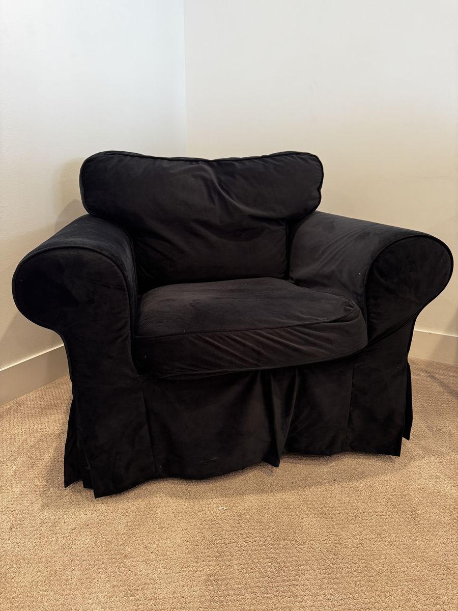 Uppland Ikea Chair Black Slipcover