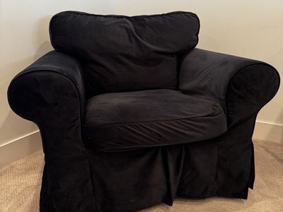 Uppland Ikea Chair Black Slipcover