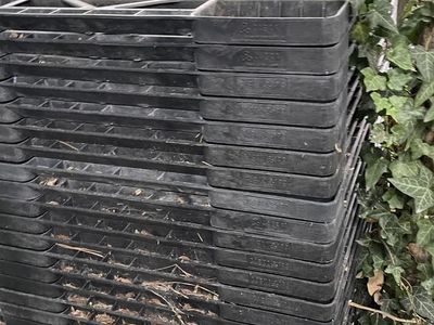 Heavy Duty Black Plastic Standard Pallets - Garage/Storage Use