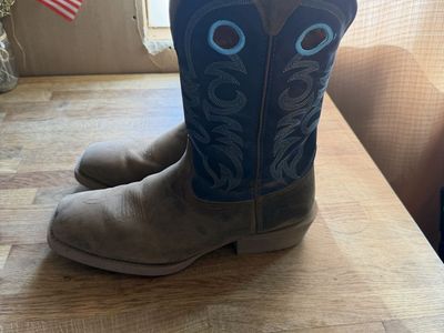 Justin Men's Square Toe Western Boots Size 14EE Leather Work Boots