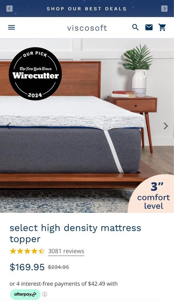 Viscosoft High Density Mattress Topper - Queen Size