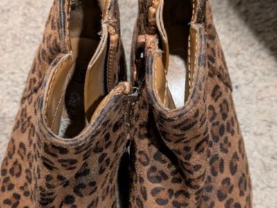 Toddler Leopard Print Ankle Boots – Side Zip