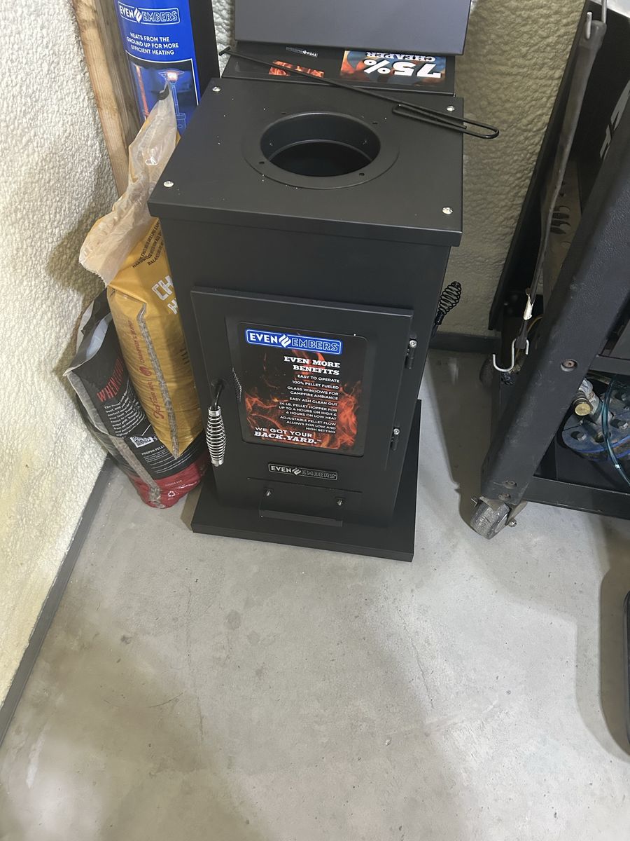 Patio pellet stove