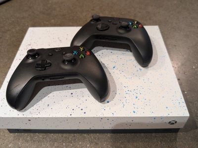 Microsoft Xbox One X: 1TB White Hyperspace Limited Edition Video Game Console w/ Disk Drive & Two Controllers