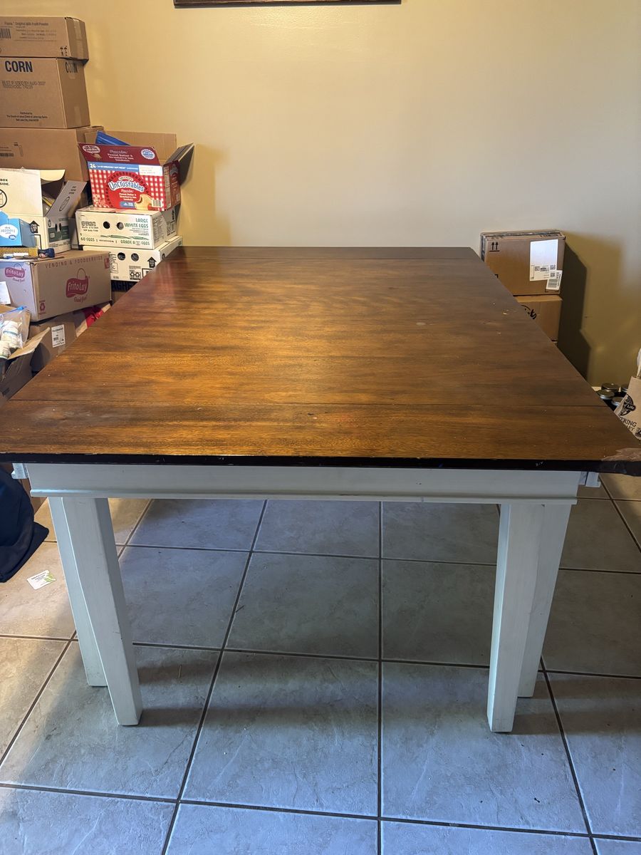 Nice Kitchen Table and 4 chairs - $30 obo - bookshelves $5  - etc