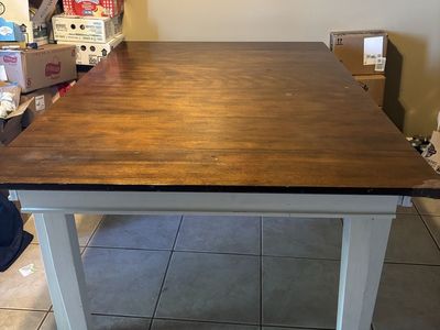 Nice Kitchen Table and 4 chairs - $30 obo - bookshelves $5 - etc