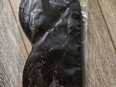 New Black Sleep Eye Mask - Soft, Padded, Adjustable Strap