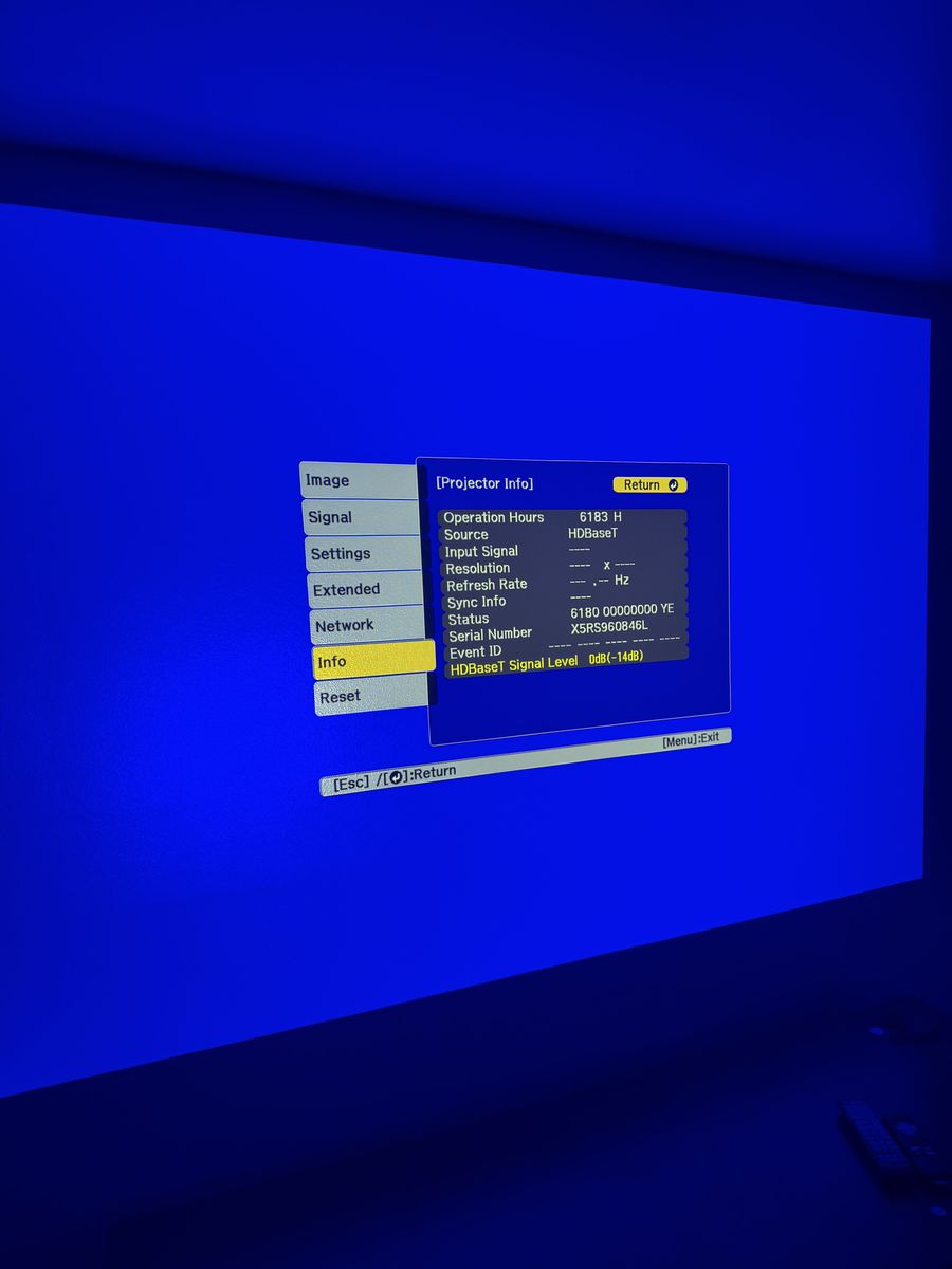 Epson PowerLite L610U 6000 Lumen WUXGA 3LCD Laser Projector 1080p HDMI