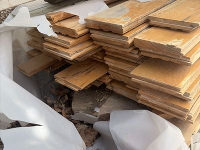 Reclaimed Hickory Flooring - Used Wooden Planks