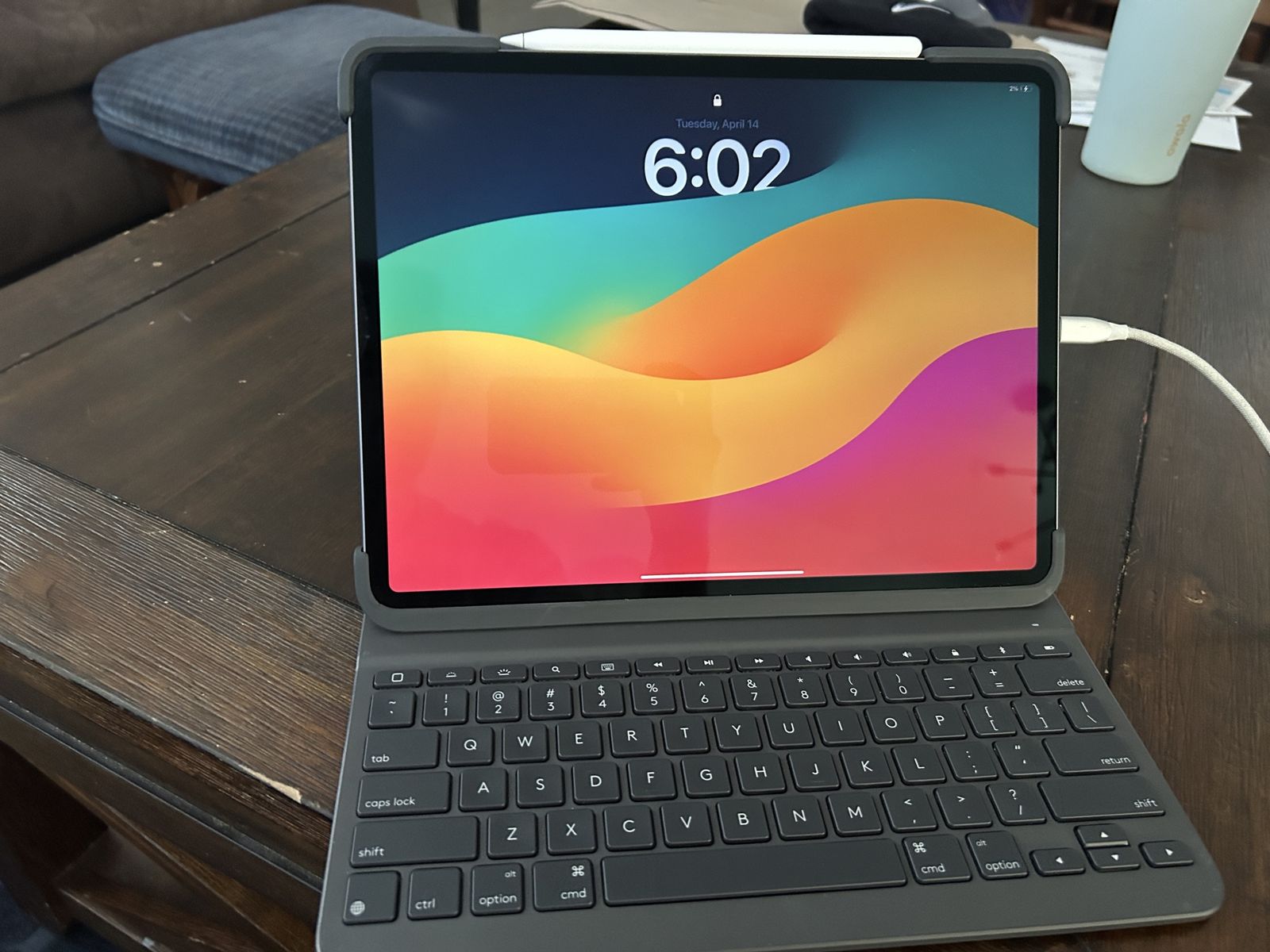 12.9 inch iPad Pro (4th Gen) with accessories