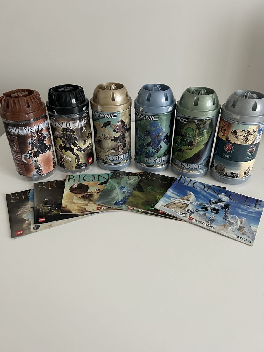 Lego Bionicle Toa lot with canisters and instructions