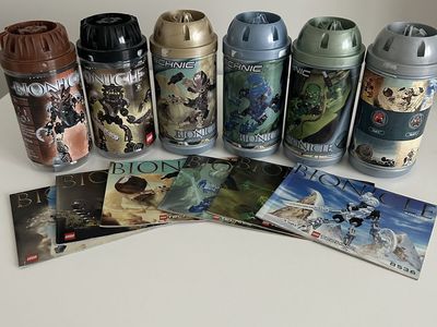 Lego Bionicle Toa lot with canisters and instructions