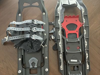MSR Evo Ascent Snowshoes with Evo Tails, Black - Excellent Condition for Winter Hiking/Backpacking