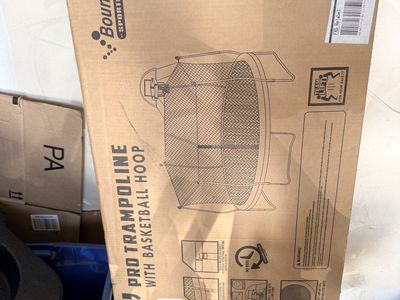 Bounce Pro Sportspower 14ft Pro Trampoline enclosure with Basketball Hoop - New in Box