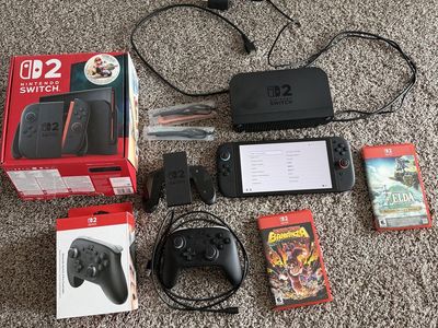 Nintendo Switch 2 Console, Pro Controller, and Games