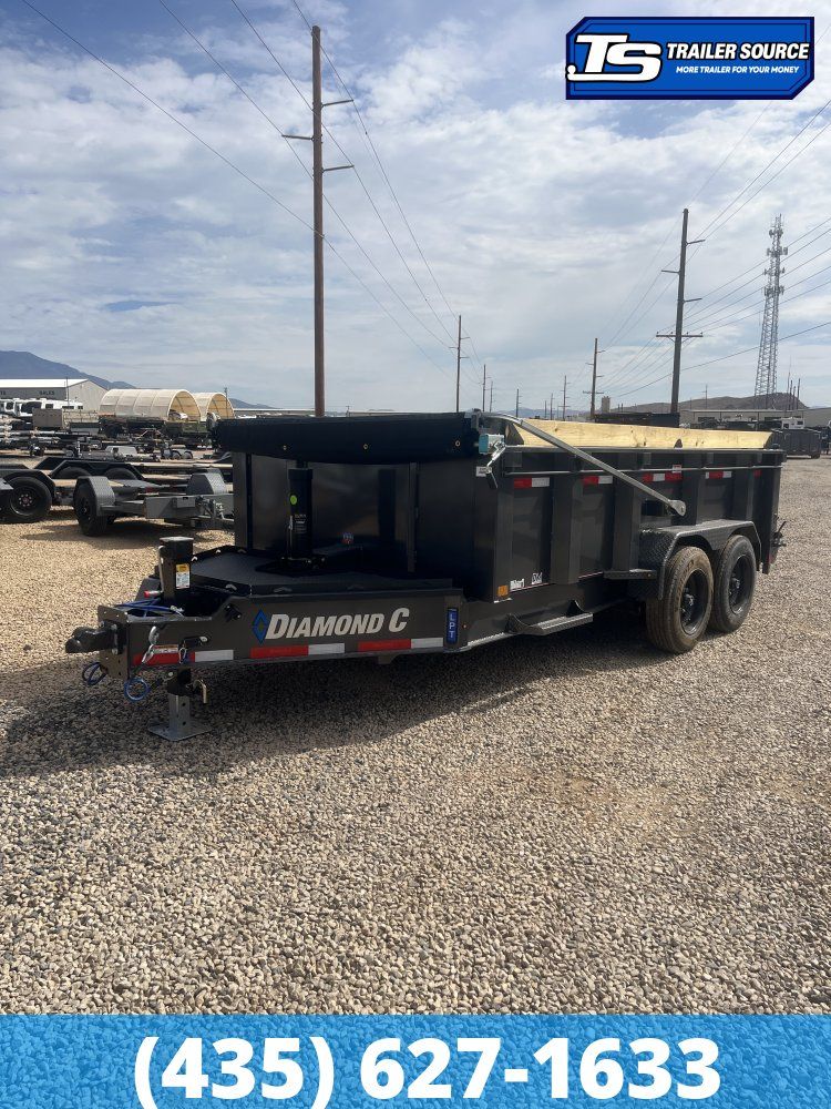 7x16 Diamond C LPT 208 Dump Trailer - 44" Sides - 18K GVWR - 18 Ply Tires, ABS Brakes, Hydraulic Jack(s)