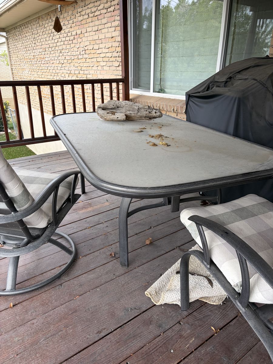 Patio table and chairs