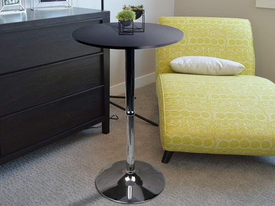 Outdoor Round Modern pub table (Black)