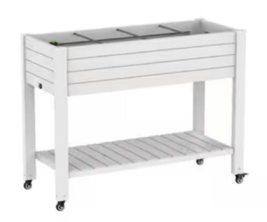 NEW-Elevated Raised Garden Bed with Legs and Wheels Raised Planter Box