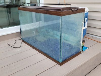 aquarium 30 gallon, with small leak