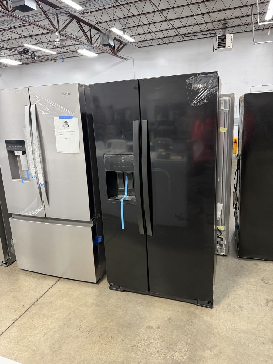 NEW WHIRLPOOL BLACK COUNTER DEPTH SIDE BY SIDE