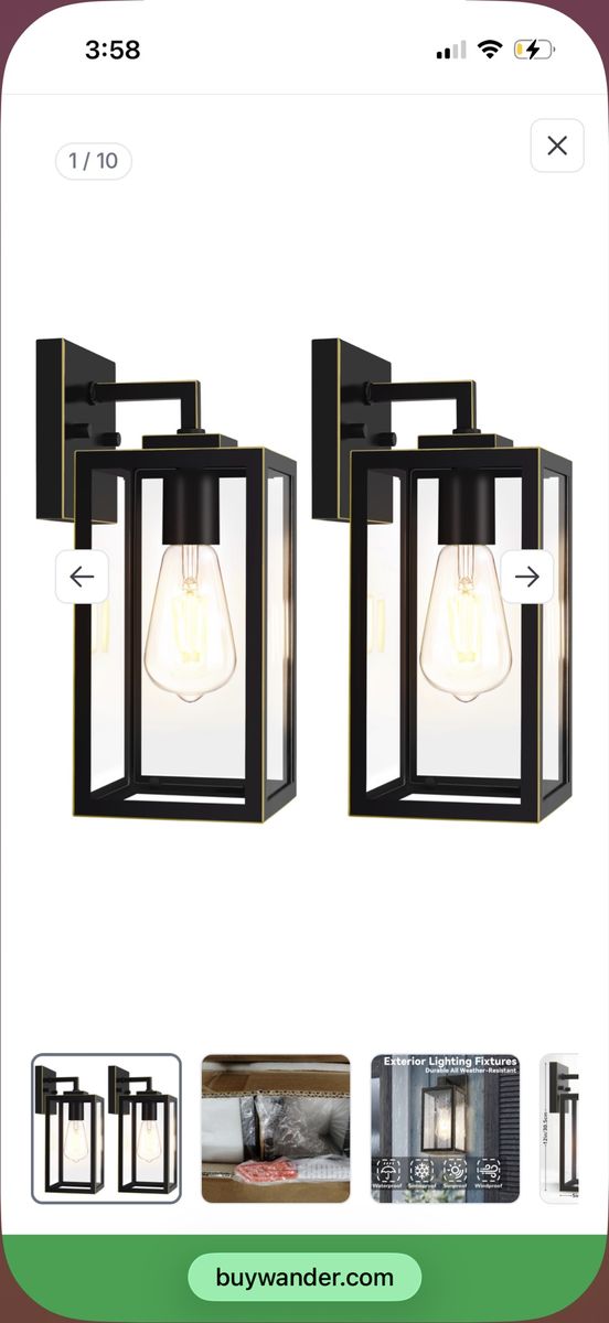 Outdoor Wall Light Fixtures, Outdoor Lights for House, Black Exterior Wall Lanterns. BRAND NEW!!!!!