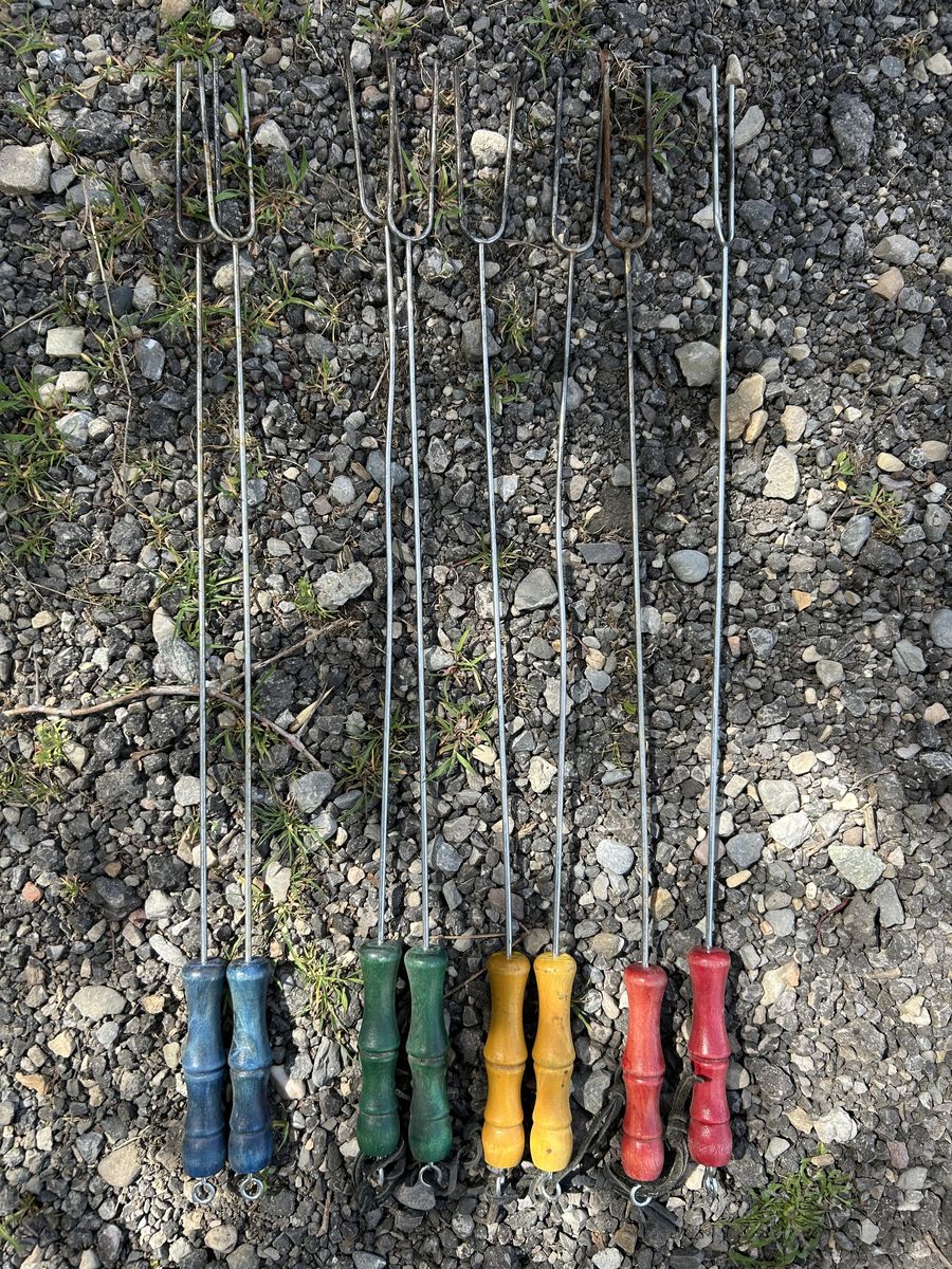 Set Of 6 Hot Dog Campfire Roasting Sticks