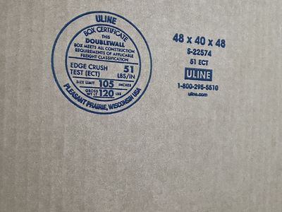 Uline 48x40x48 Double Wall Cardboard Box