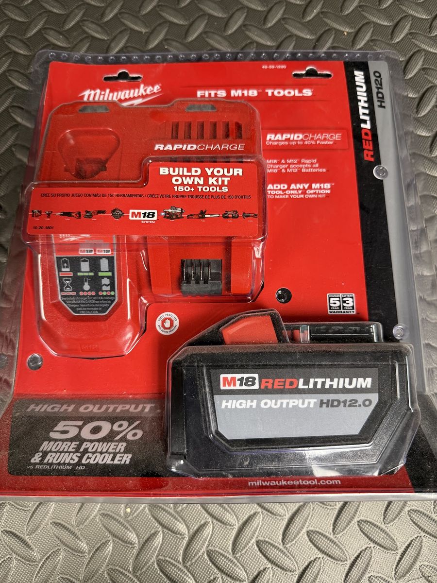 Milwaukee M18 HD12.0 Battery Pack w/ Rapid Charger